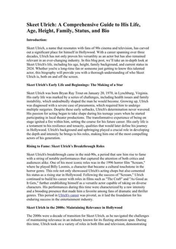 A Comprehensive Guide To His Life, Career, And Physical Attributes