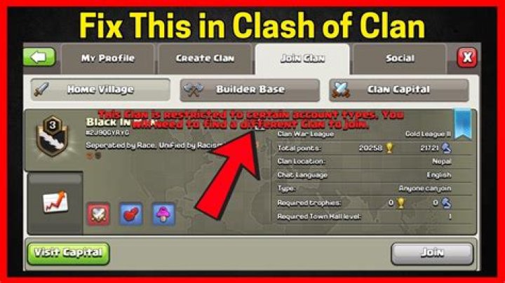 Clash Of Clans Restricted Account Types Exposed