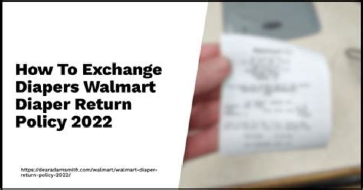 Diaper Exchanges Without A Receipt Revealed!