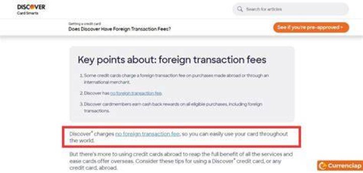 Discover Foreign Transaction Fee