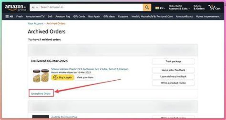 How to View and Archive Amazon Orders?