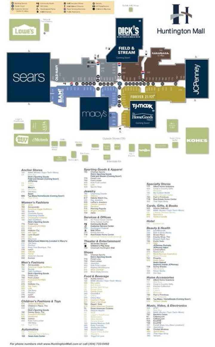 Huntington Mall Barboursville WV Hours