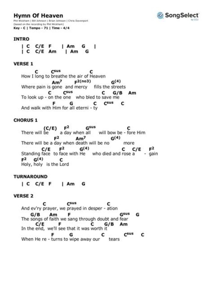 Hymn of Heaven lyrics |