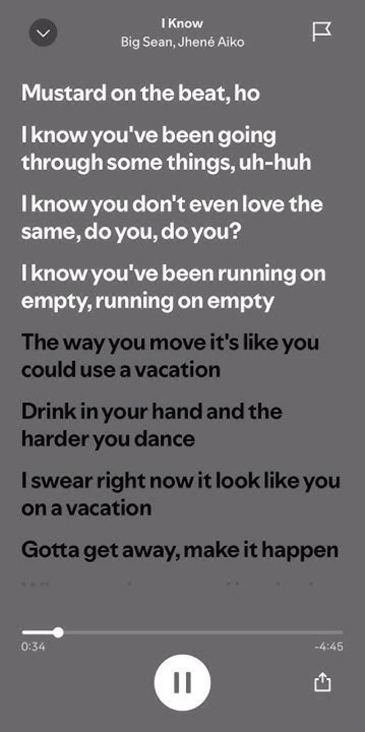I Know Big Sean Lyrics |