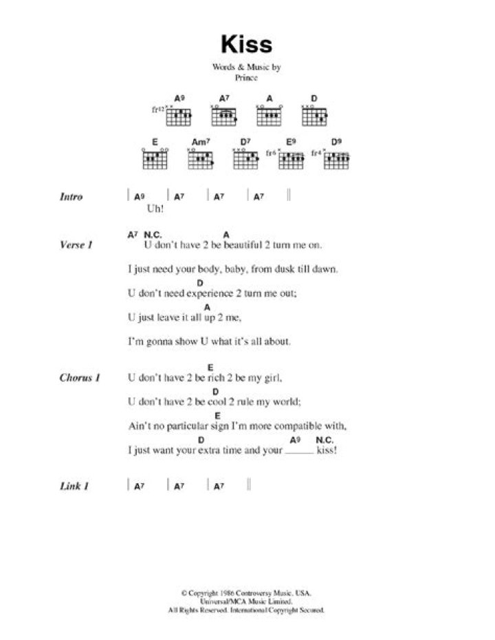 Kiss Prince Lyrics |