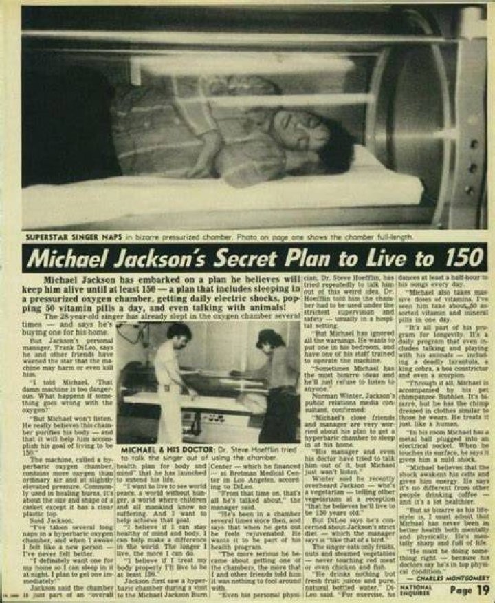Michael Jackson's oxygen chamber found