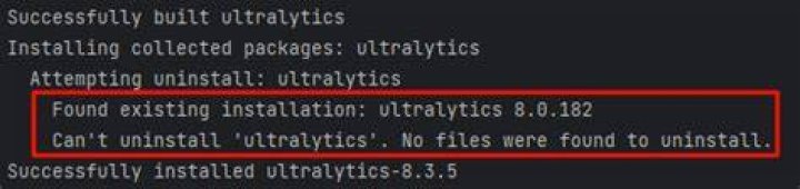 "No files were found to uninstall." |