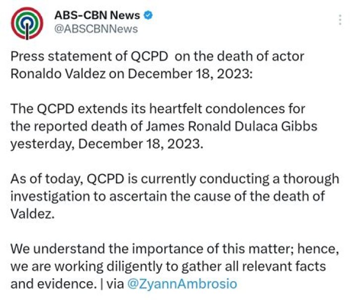 Ronaldo Valdez Death When Did Ronaldo Valdez