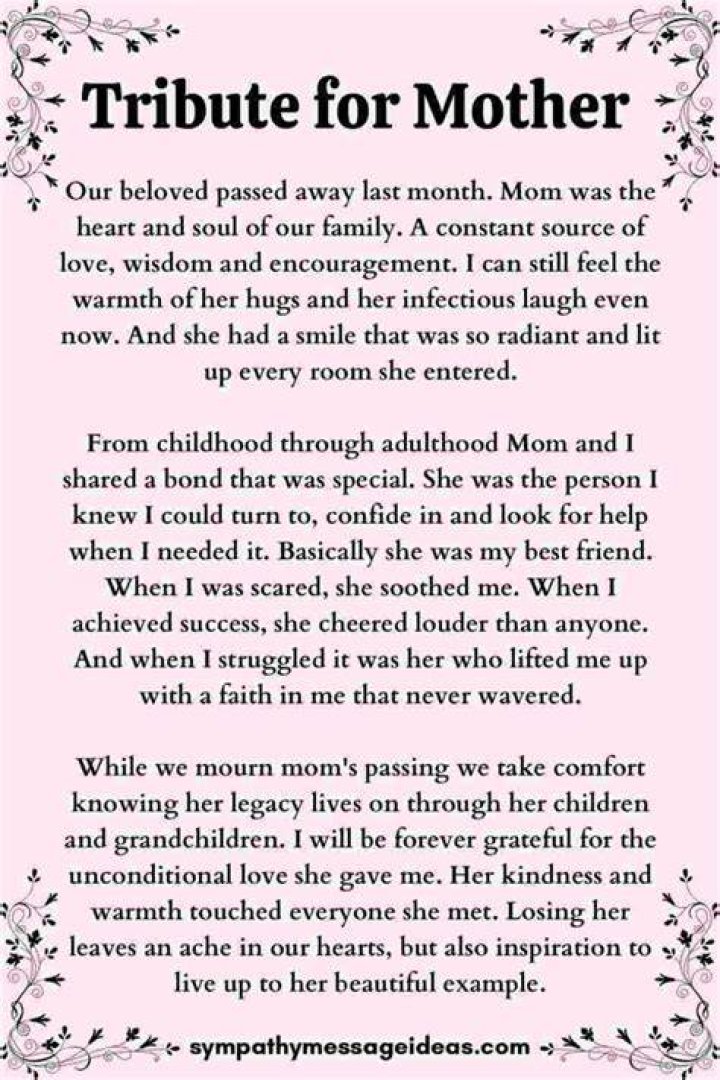 Uncovering Heartfelt Tributes To Departed Mothers-in-Law
