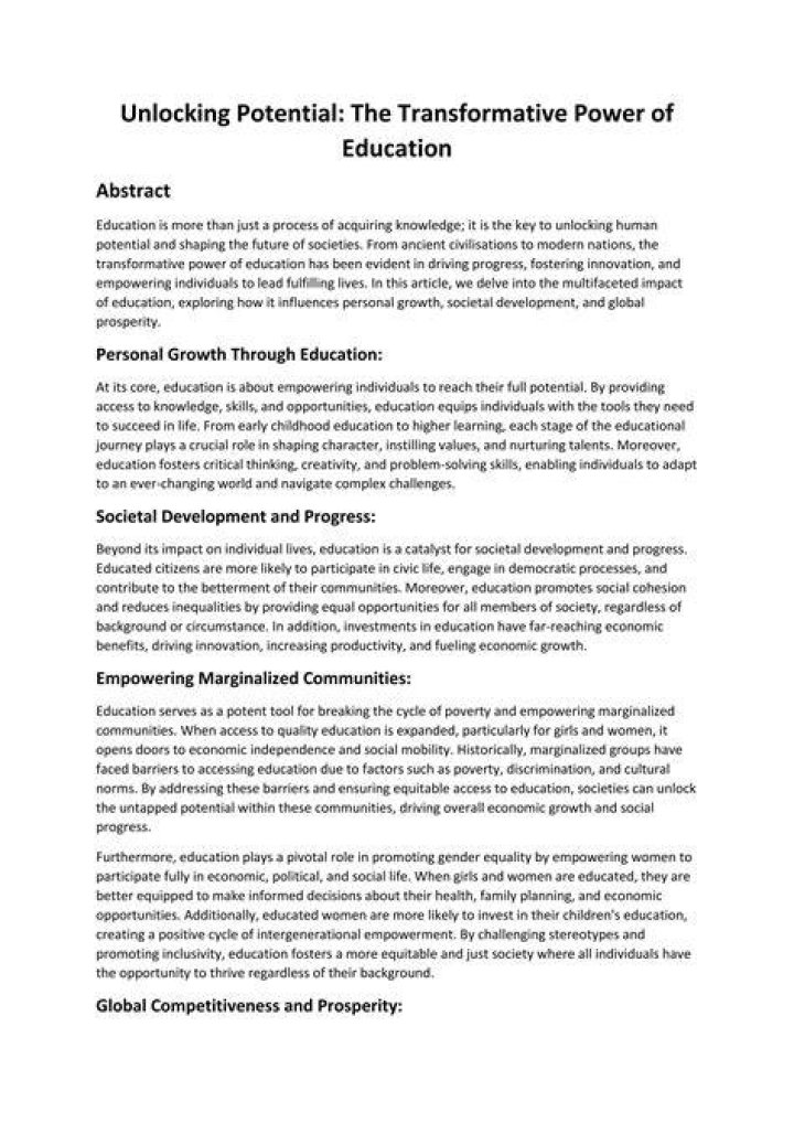 Unlocking Potential And Challenging Norms