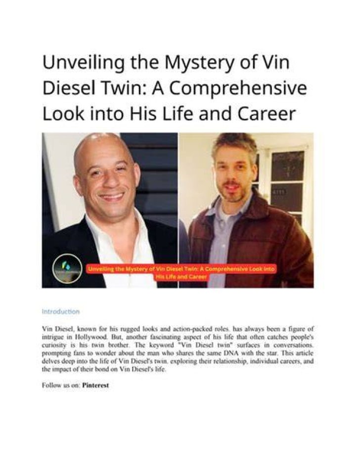 Unveiling Vin Diesel's Racial Identity: Discoveries And Perspectives