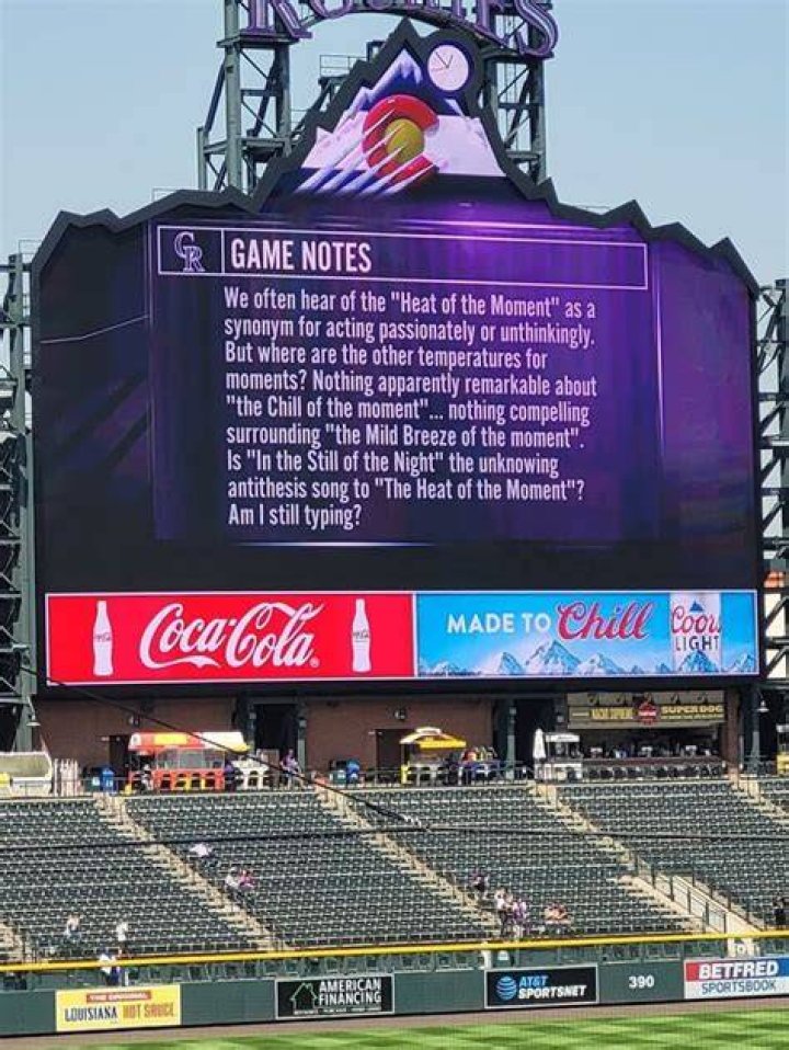 Who is Becky? Colorado Rockies' scoreboard's blunt message about Titan submersible leaves many in sp