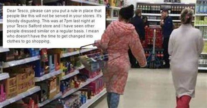 Women who do their Tesco shopping in their pyjamas labelled 'bloody disgusting' as customers beg sup